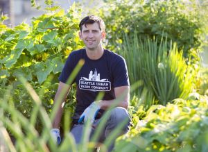 Colin McCrate of Seattle Urban Farm Company. Photo credit: Mike Siegel / Seattle Times